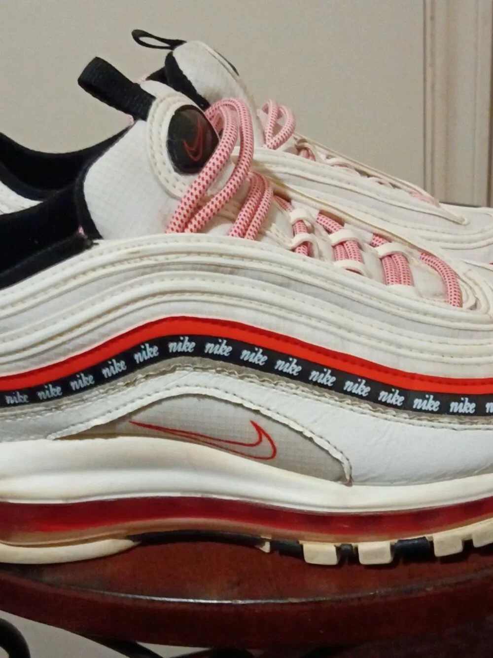 Nike Air Max 97 Script Swoosh Pack Red White CQ4817-100 GS Youth Size 5Y